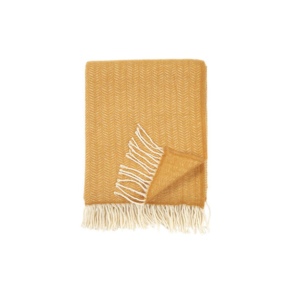 Tippy plaid, mustard, Klippan Yllefabrik