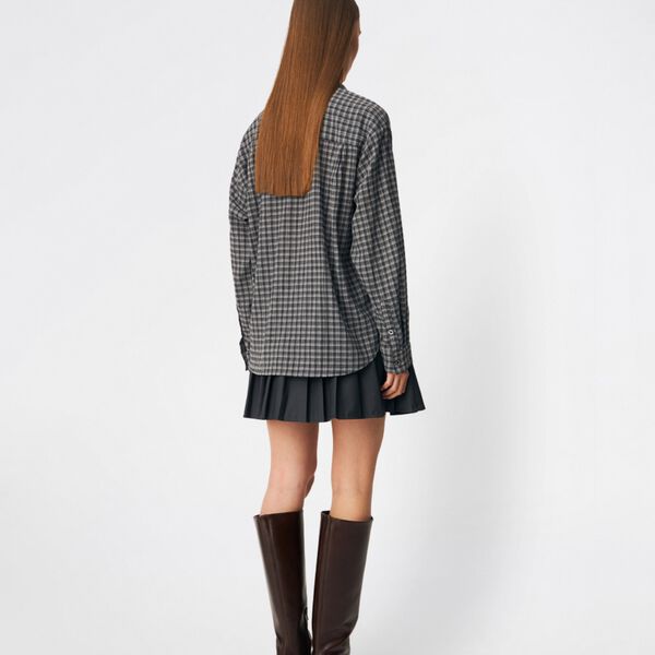 Dorotheamd shirt, grey check, Modstr&ouml;m