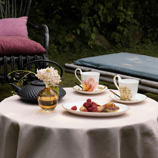 Flora h&oslash;jhankskop med underkop magnolia 27 cl, Royal Copenhagen