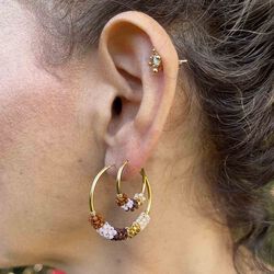 Sanne øreringe, cappuccino, Nuni Copenhagen