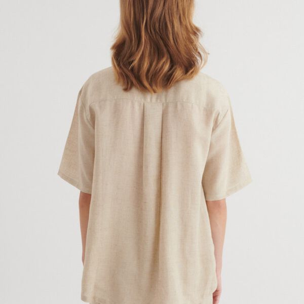 Carina Oversized Shirt, natural melange, Basic Apparel