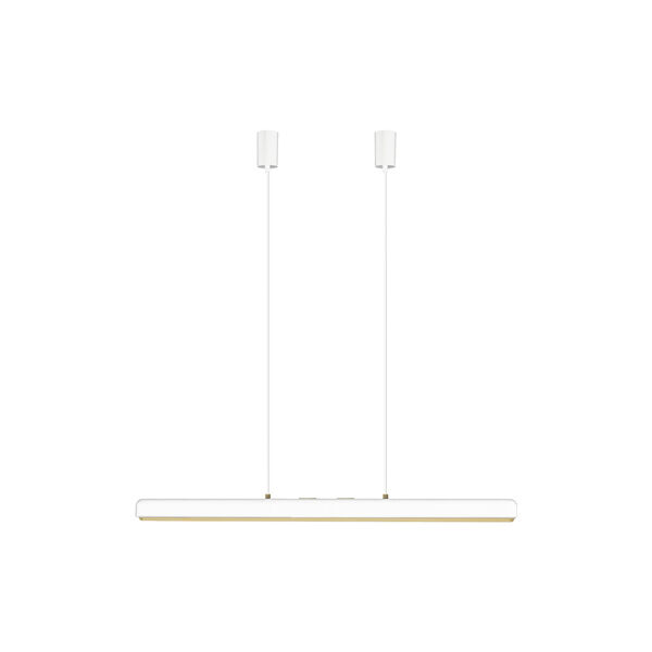 Hazel Branch Pendant, white/brass, UMAGE