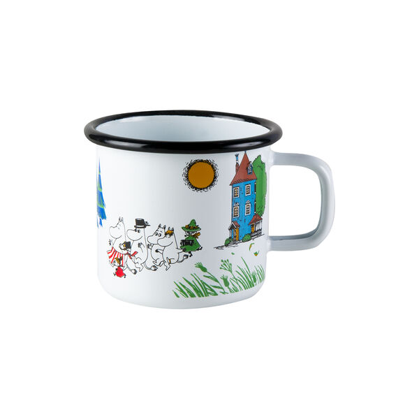 Mumidalen emaljekrus, hvid, Muurla