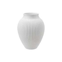 Knabstrup Vase Ripple | H 20 | White, Knabstrup Keramik