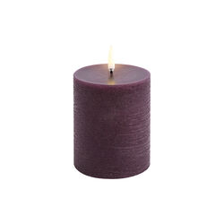 LED Pillar Candle 10 cm, plum, Uyuni Lighting