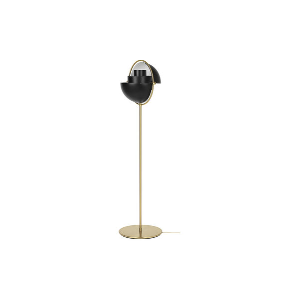 Multi-Lite Floor Lamp, black semi matt/brass, GUBI