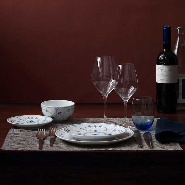 Musselmalet Riflet skål, 2 stk, Royal Copenhagen