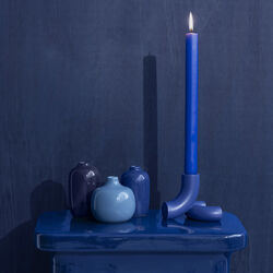 DOODLE Lysestager 2 stk. mazarine blue, Blomus