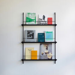 Magazine Shelving &ndash; MS.115.1, black/black, MOEBE