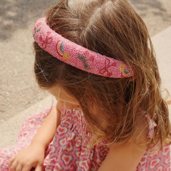 Beaded Hairbrace, bubblegum, Konges Sl&oslash;jd
