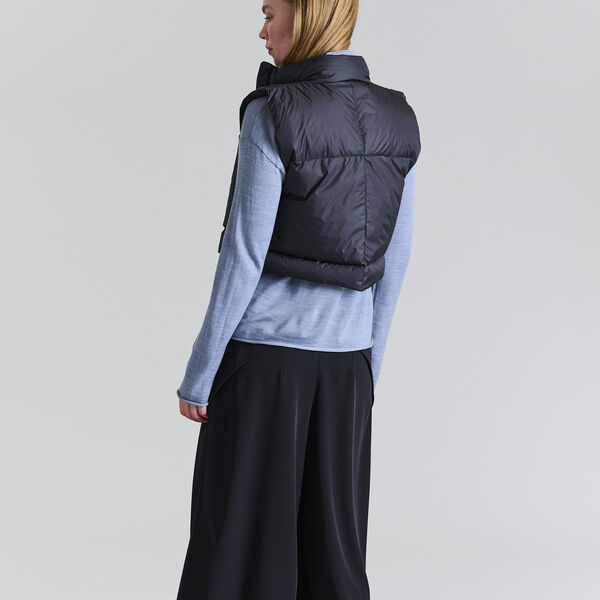 Feather down kort vest, black, BITTE KAI RAND