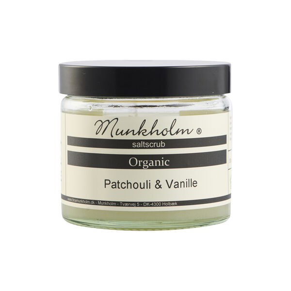 Økologisk saltskrub, patchouli & vanilla Økologisk saltskrub, patchouli & vanilla, Munkholm