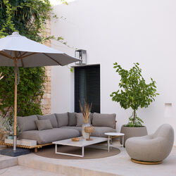 Gem loungestol med drejefod, light brown, Cane-line