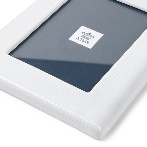 Hvid Riflet billedramme, Royal Copenhagen