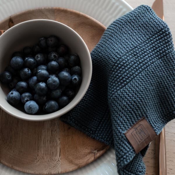 Strikket Klud, dark grey, By LOHN