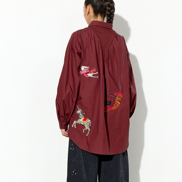 Sasha Shirt, oxblood, HUNK&Oslash;N