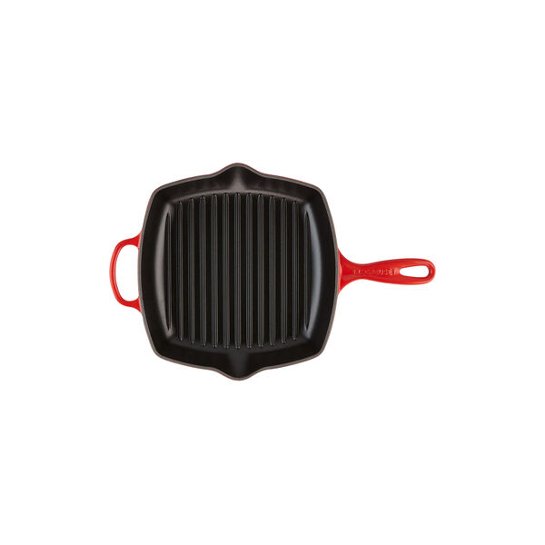 Signature Kvadratisk grillpande, cerise, Le Creuset