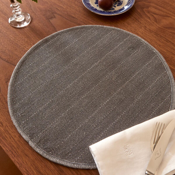 HERRINGBONE dækkeserviet, dark grey, Georg Jensen Damask