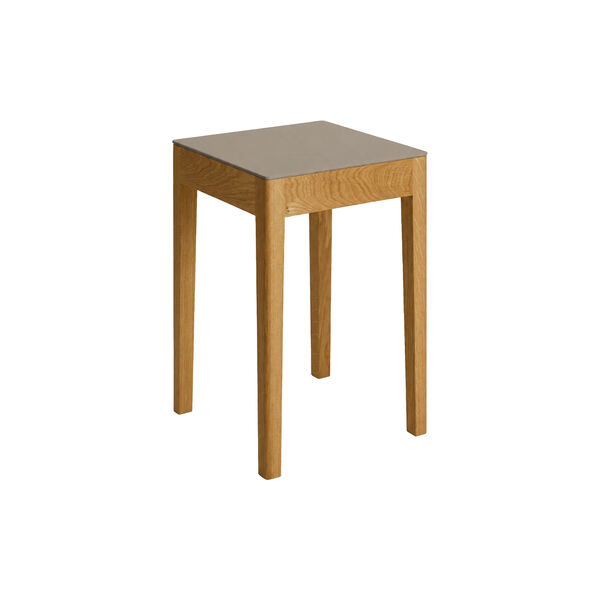 Stool/Side Table, cashmere crush/oiled oak, a seat in Siena