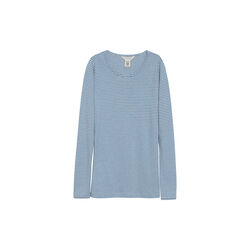 Slim stribet T-shirt, azur/ecru, Serendipity