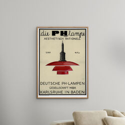 PH Lampe - Red, Poster & Frame