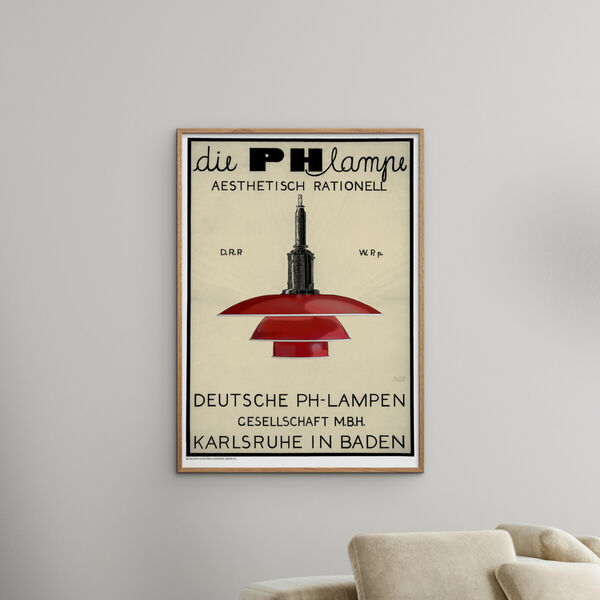 PH Lampe - Red, Poster & Frame