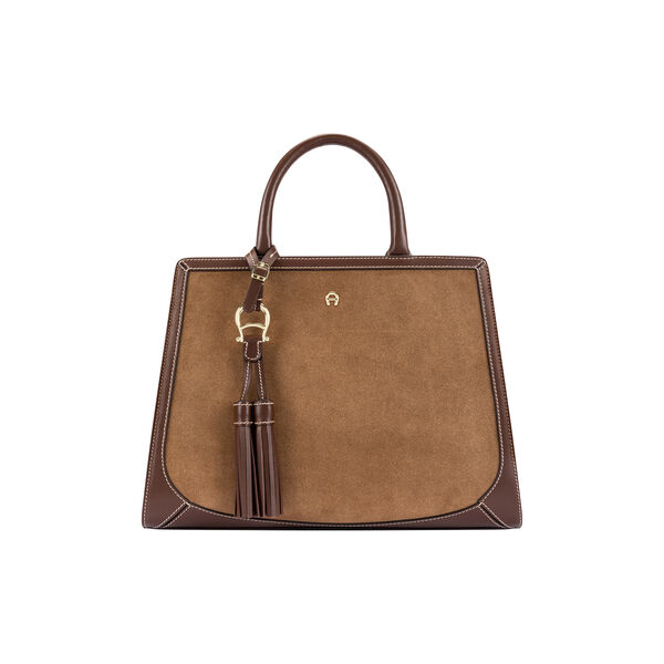 Cybill Handbag | Saddle Brown | H&aring;ndtaske, Aigner