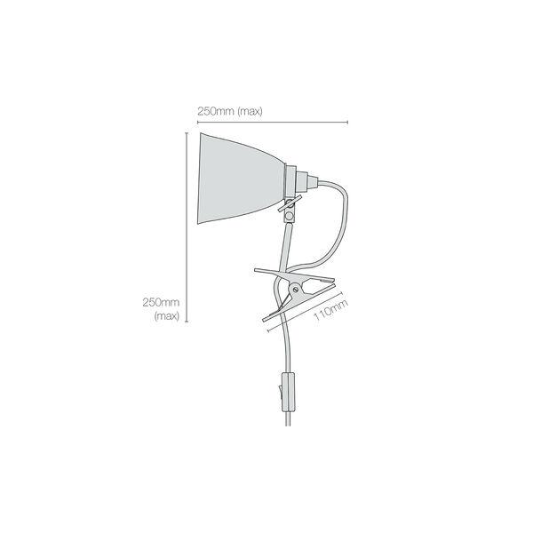Hector Small Dome Clip Light, natural white, Original BTC