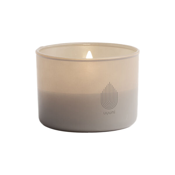 LED rechargeable glass candle, sandstone, Uyuni Lighting