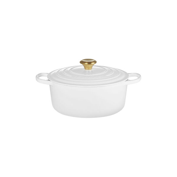 Signature rund gryde &Oslash; 26 cm, white, Le Creuset