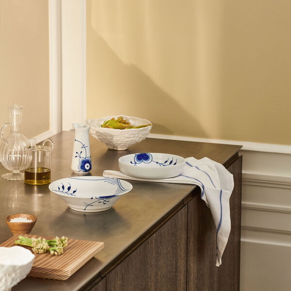 Blå Mega Riflet olie- og eddikeflaske 33 cl, Royal Copenhagen