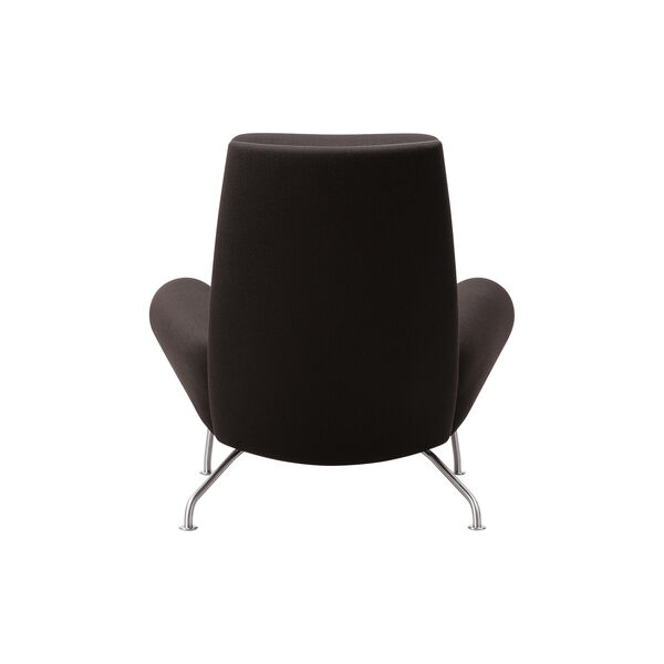 Wegner Queen Chair |  Dark Brown| L&aelig;nestol + Ottoman, Fredericia Furniture
