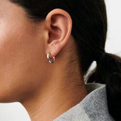 Spirit Huggies Medium, forsølvet, Pernille Corydon Jewellery