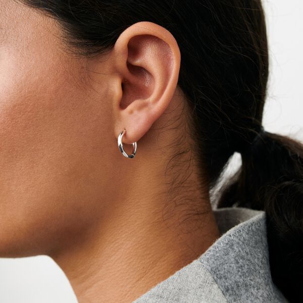 Spirit Huggies Medium, forsølvet, Pernille Corydon Jewellery