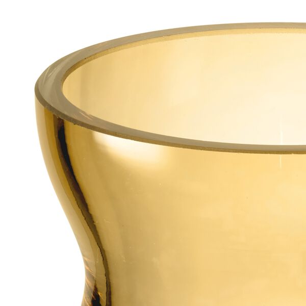 Calabas fyrfadsstage, amber, Holmegaard