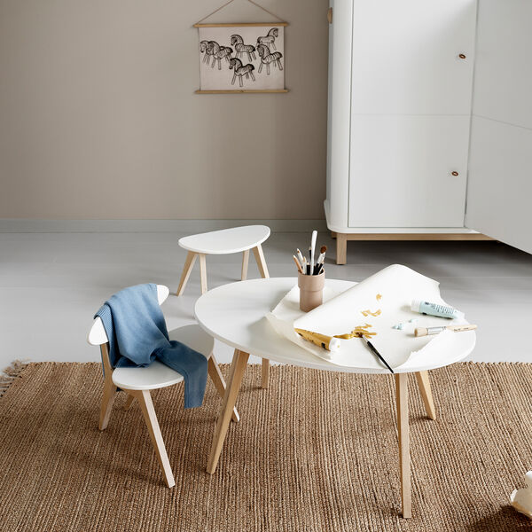 Wood PingPong bord, hvid/eg, Oliver Furniture