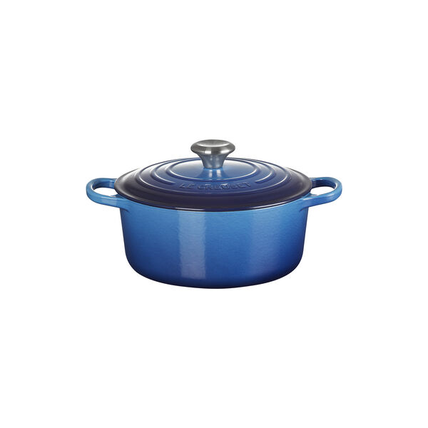 Signature rund st&oslash;bejernsgryde &Oslash; 24 cm, azure blue, Le Creuset