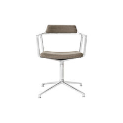 VIPP452 Swivel Chair with Gliders, dark sand/polished aluminium VIPP452 Swivel Chair with Gliders, dark sand/polished aluminium, Vipp