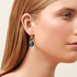 Prime Drop Earrings, gold/midnight/london blue, Julie Sandlau