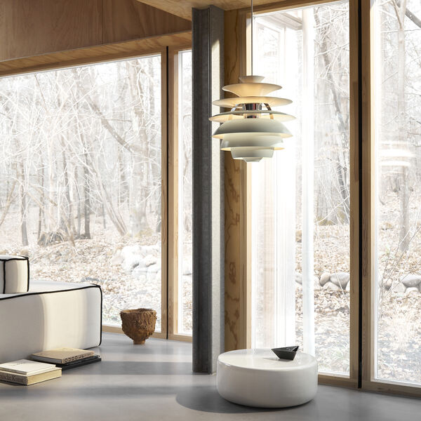 PH Snowball, dusty green/high lustre chrome plated, Louis Poulsen