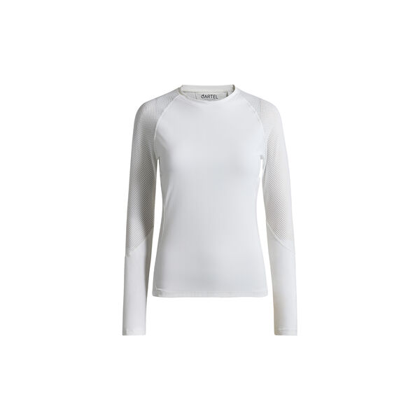 Ability Performance lang&aelig;rmet bluse, crystal white, Cartel Copenhagen