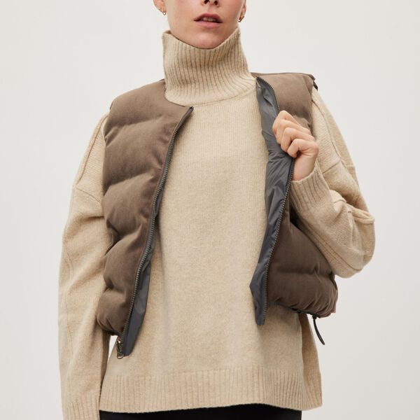 Gilet Revsersible Cocoon, grey thunder, Rethinkit