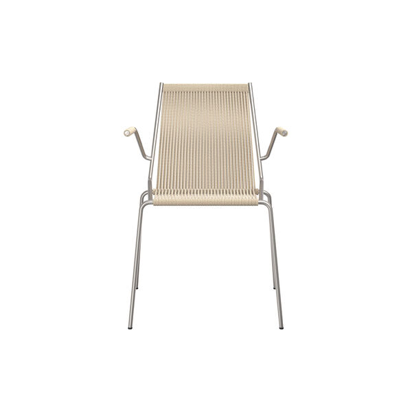 Noel Armrest Chair, steel/nature linen Noel Armrest Chair, steel/nature linen, Thorup Copenhagen