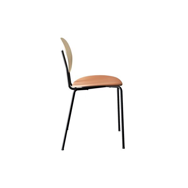 PIET HEIN Chair, hvidpigmenteret eg/Silk Cognac, Sibast Furniture