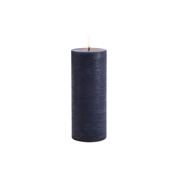 LED Pillar Candle 20 cm, dark blue, Uyuni Lighting