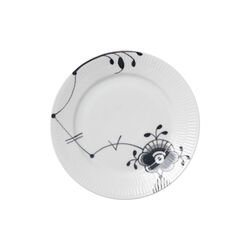 Sort Mega Riflet tallerken Ø 22 cm, Royal Copenhagen