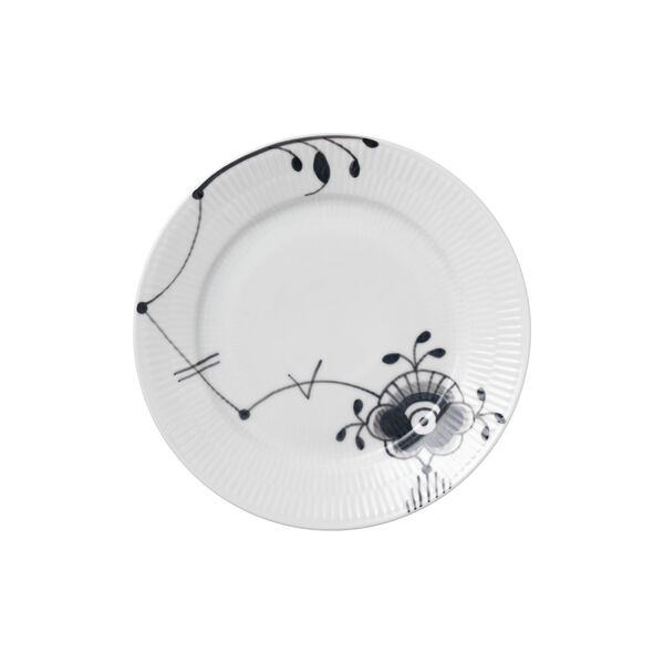 Sort Mega Riflet tallerken Ø 22 cm Sort Mega Riflet tallerken Ø 22 cm, Royal Copenhagen
