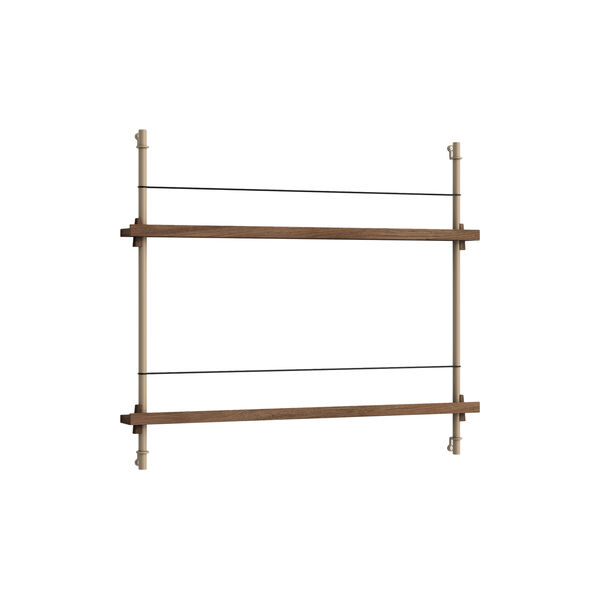 Magazine Shelving Small, smoked oak/warm grey, MOEBE