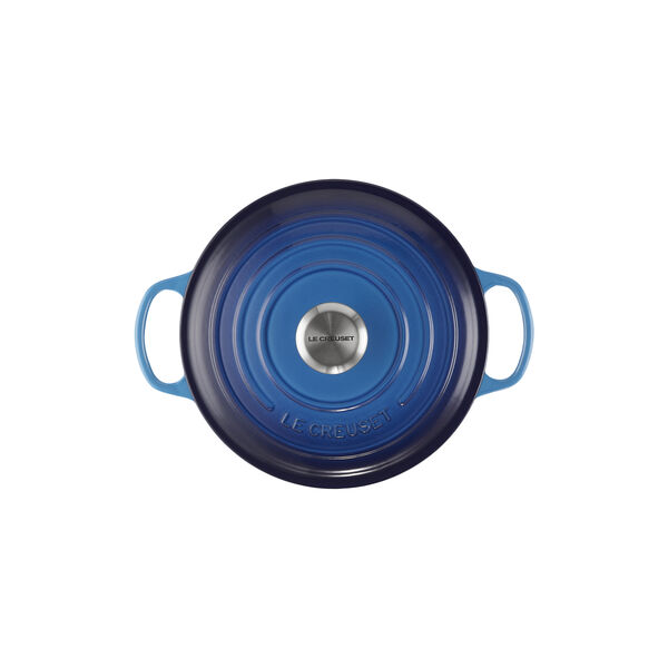 Signature rund st&oslash;bejernsgryde &Oslash; 24 cm, azure blue, Le Creuset