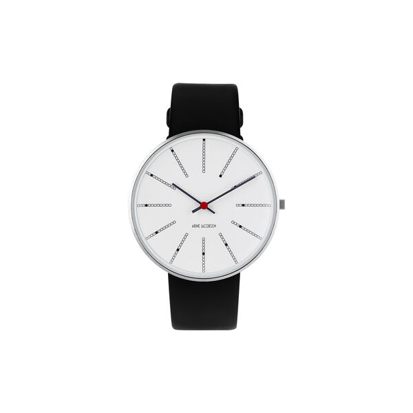 Bankers armb&aring;ndsur, white/steel/black, Arne Jacobsen Watches